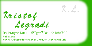 kristof legradi business card